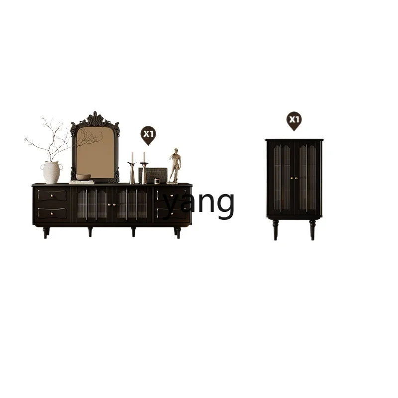 LXL Vintage Glass Small Wine Cabinet Black Solid Wood Wall Home TV Side Cabinet Display Cabinet
LXL Vintage Glass Small Wine Cabinet Black Solid Wood Wall Home TV Side Cabinet Display Cabinet