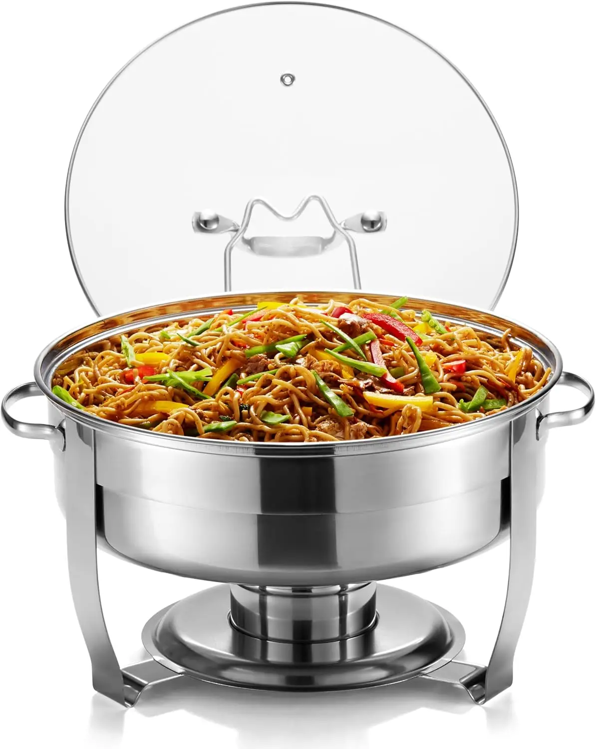 Чафинг-дис для фуршета из нержавеющей стали со стеклянной крышкой, объем 4,5 кварты, для вечеринок и ужинов
Чафинг-дис для фуршета из нержавеющей стали со стеклянной крышкой, объем 4,5 кварты, для вечеринок и ужинов