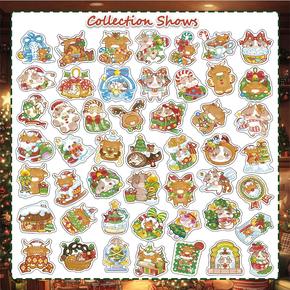 10/30/50pcs Creative Christmas Cow Cartoon Stickers Funny Graffiti Sticker DIY Notebook Luggage Phone Guitar Decals Decoration
10/30/50pcs Creative Christmas Cow Cartoon Stickers Funny Graffiti Sticker DIY Notebook Luggage Phone Guitar Decals Decoration