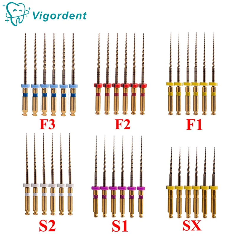 1Box Vigordent Dental SX-F3 Gold Flexible Files Engine Use 21/25/31mm Niti Endo Rotary Heat Activation Golden Endodontic File
1Box Vigordent Dental SX-F3 Gold Flexible Files Engine Use 21/25/31mm Niti Endo Rotary Heat Activation Golden Endodontic File