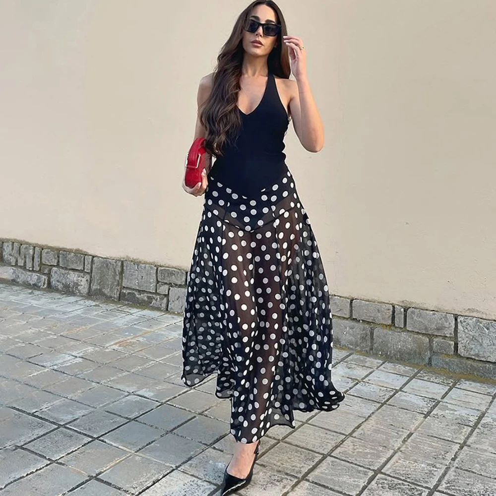 Talenza Women's Polka Dot Long Dress Sexy Backless See-Through Printed Dress Summer High Waist New Party Y2k 2026 Women's Dress
Talenza Women's Polka Dot Long Dress Sexy Backless See-Through Printed Dress Summer High Waist New Party Y2k 2026 Women's Dress