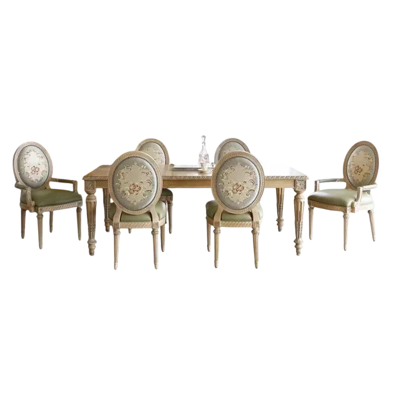 Комбинация обеденного стола и стула светлого цвета, простая и роскошная мебель для ресторана из цельного дерева в европейском стиле
Комбинация обеденного стола и стула светлого цвета, простая и роскошная мебель для ресторана из цельного дерева в европейском стиле