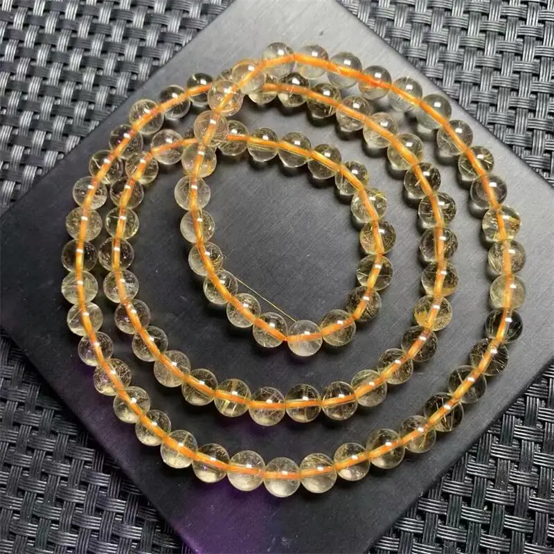 6.8MM Natural Gold Rutilated Quartz Bracelet Women Round Jade Stone Yoga Mala Beads Healing Jewelry Meditation Wristband Gift
6.8MM Natural Gold Rutilated Quartz Bracelet Women Round Jade Stone Yoga Mala Beads Healing Jewelry Meditation Wristband Gift