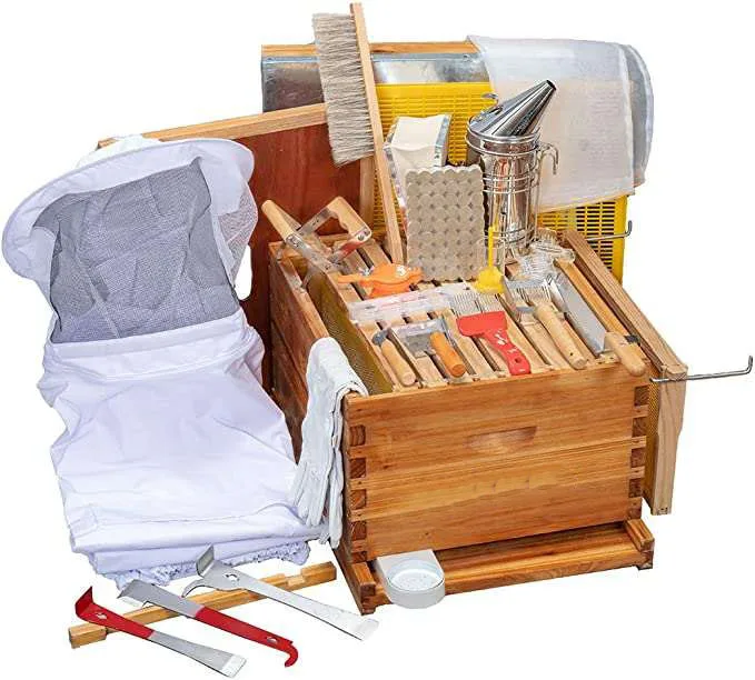 Hive for Bees 10-Frame Bee Hives and Supplies Starter Kit, Beehive Kit Wax Dipped in 100% Beeswax
Hive for Bees 10-Frame Bee Hives and Supplies Starter Kit, Beehive Kit Wax Dipped in 100% Beeswax
