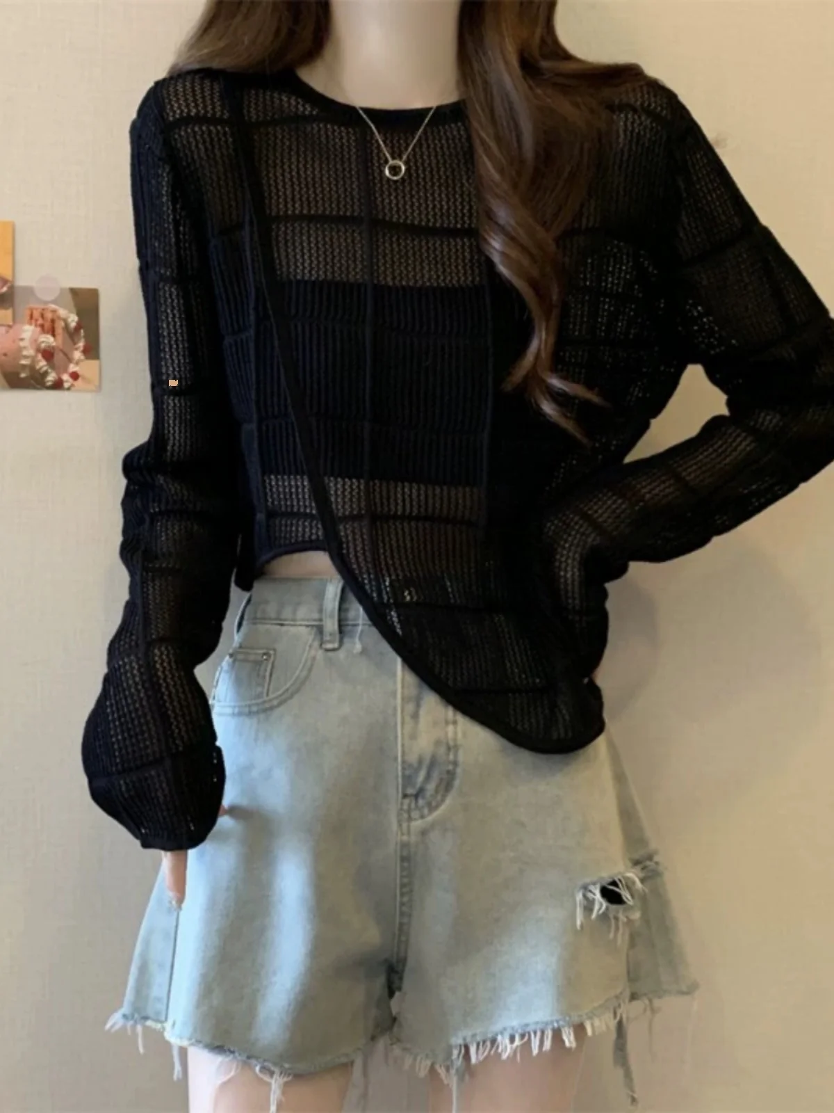 Chic Hollow out Ice Silk Knitted Top Large Size Summer Outerwear Asymmetrical Women's Fashion Street Style Korean Loose Fit
Chic Hollow out Ice Silk Knitted Top Large Size Summer Outerwear Asymmetrical Women's Fashion Street Style Korean Loose Fit
