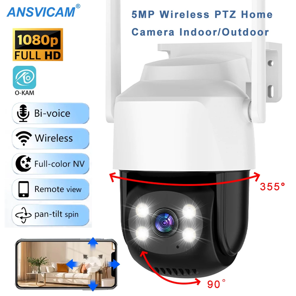 360° Panoramic WiFi Security Camera 1080P HD Indoor Outdoor Wireless IP Cam with Night Vision Motion Detection for HomeO-kam pro
360° Panoramic WiFi Security Camera 1080P HD Indoor Outdoor Wireless IP Cam with Night Vision Motion Detection for HomeO-kam pro