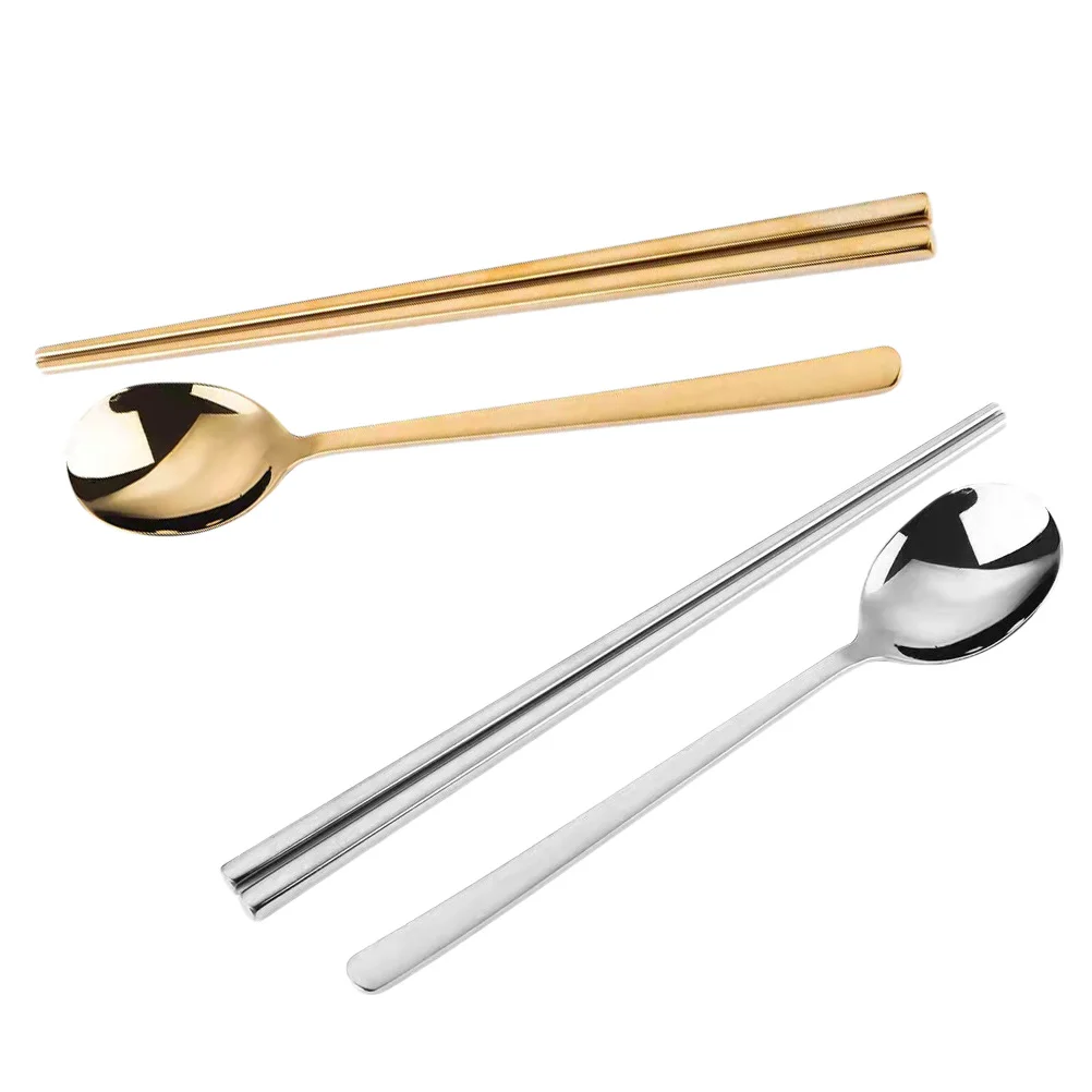 2 Sets Stainless Steel Chopsticks Spoon 304 Long H Hollow Design Korean Tableware Soup Travel Home Use Safe Healthy
2 Sets Stainless Steel Chopsticks Spoon 304 Long H Hollow Design Korean Tableware Soup Travel Home Use Safe Healthy