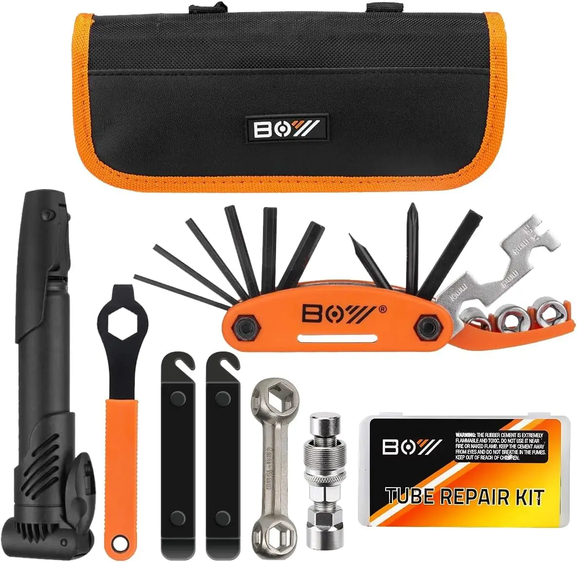 Tire repair kit, mountain bike repair tool, hexagonal multifunctional repair folding tool combination
Tire repair kit, mountain bike repair tool, hexagonal multifunctional repair folding tool combination