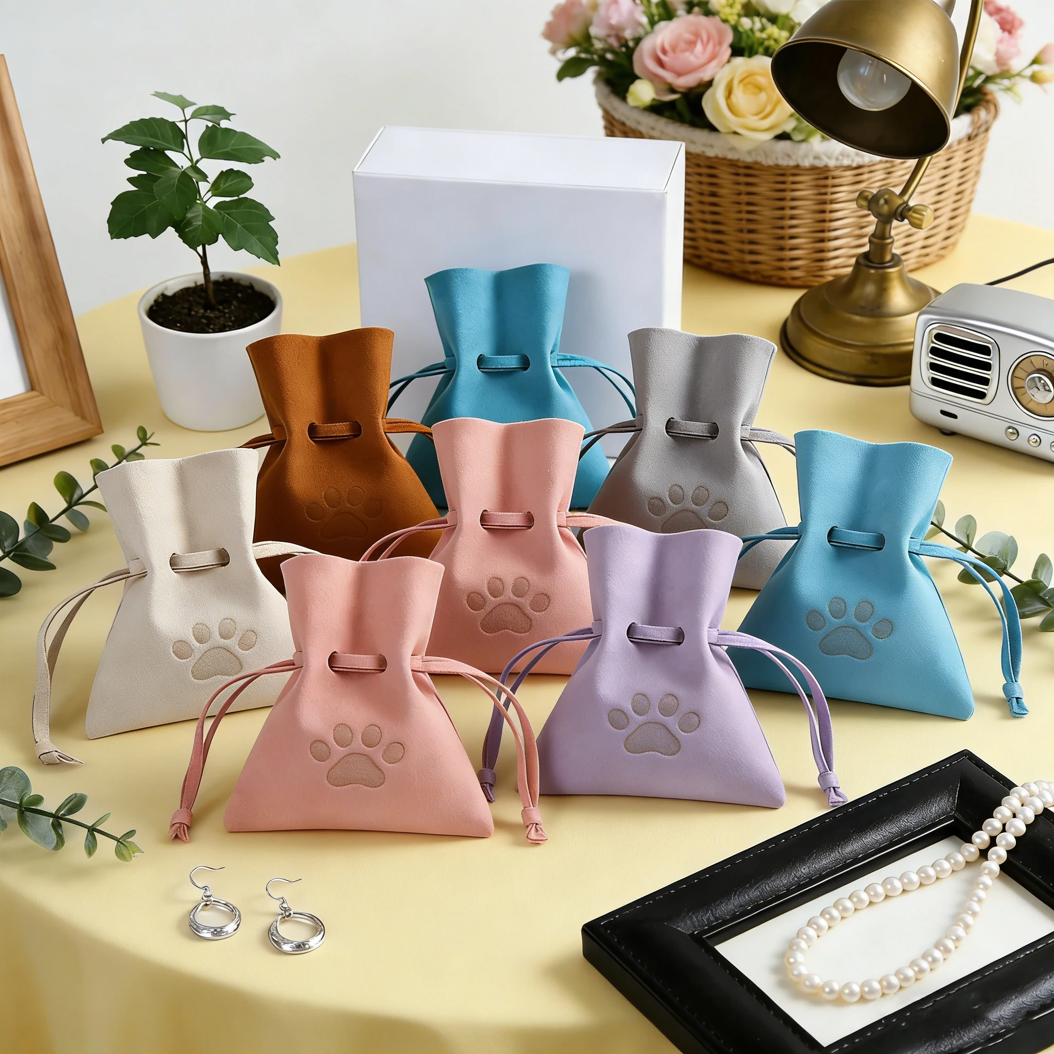 100 шт. бархатных мешочков для украшений с индивидуальным логотипом, подарочные мешочки из микрофибры на шнурке для ожерелий, серег, колец, упаковка для свадебных подарков
100 шт. бархатных мешочков для украшений с индивидуальным логотипом, подарочные мешочки из микрофибры на шнурке для ожерелий, серег, колец, упаковка для свадебных подарков