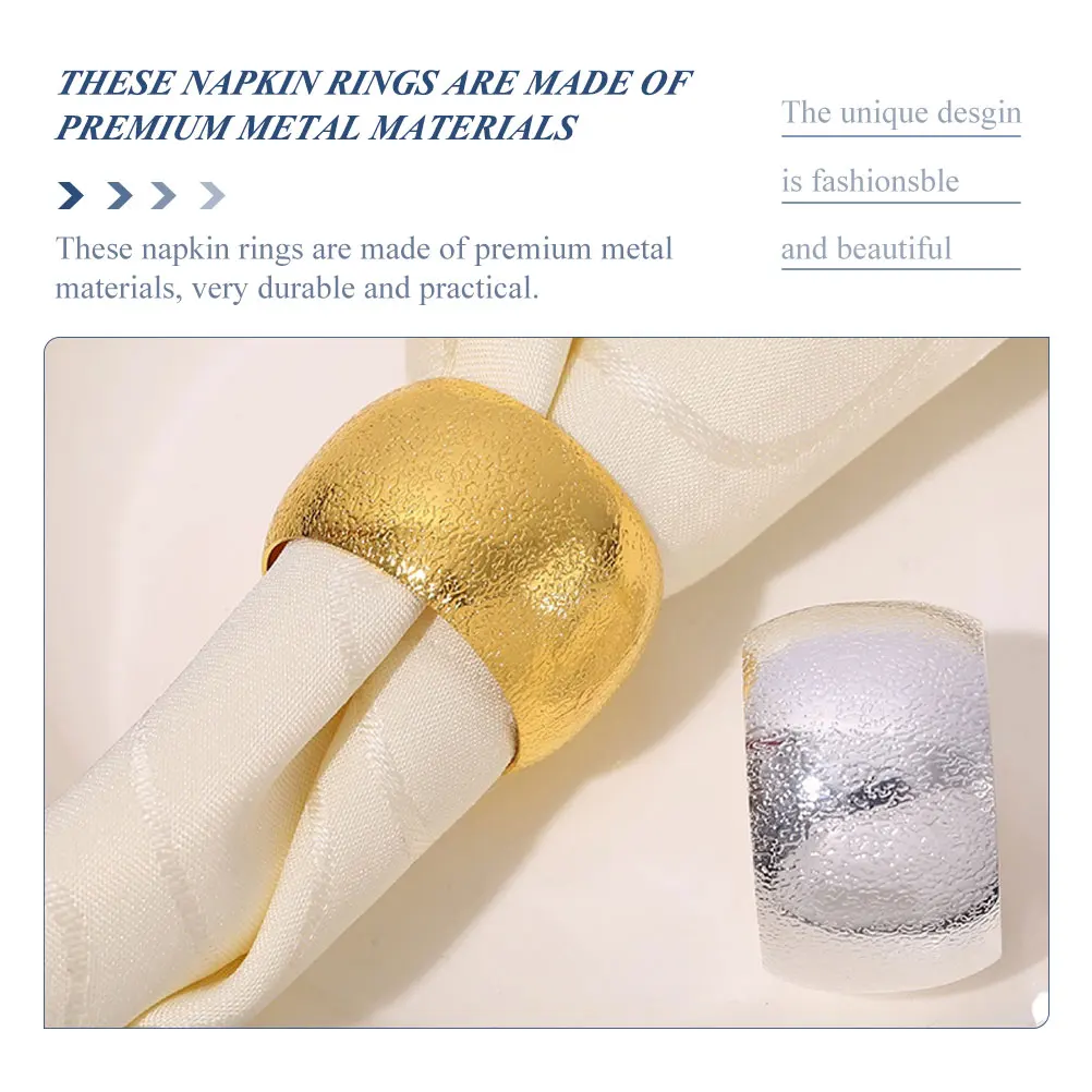 6pcs Alloy Napkin Rings Wear-Resistant Serviette Buckles Decorative Napkin Accessories For Party Banquet Hotel Reusable
6pcs Alloy Napkin Rings Wear-Resistant Serviette Buckles Decorative Napkin Accessories For Party Banquet Hotel Reusable
