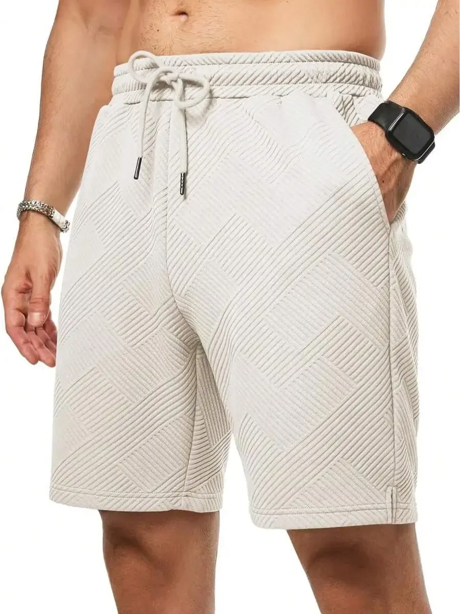 Mens Casual 7 Inch Drawstring Elastic Waist Shorts With Pockets Textured Pattern
Mens Casual 7 Inch Drawstring Elastic Waist Shorts With Pockets Textured Pattern