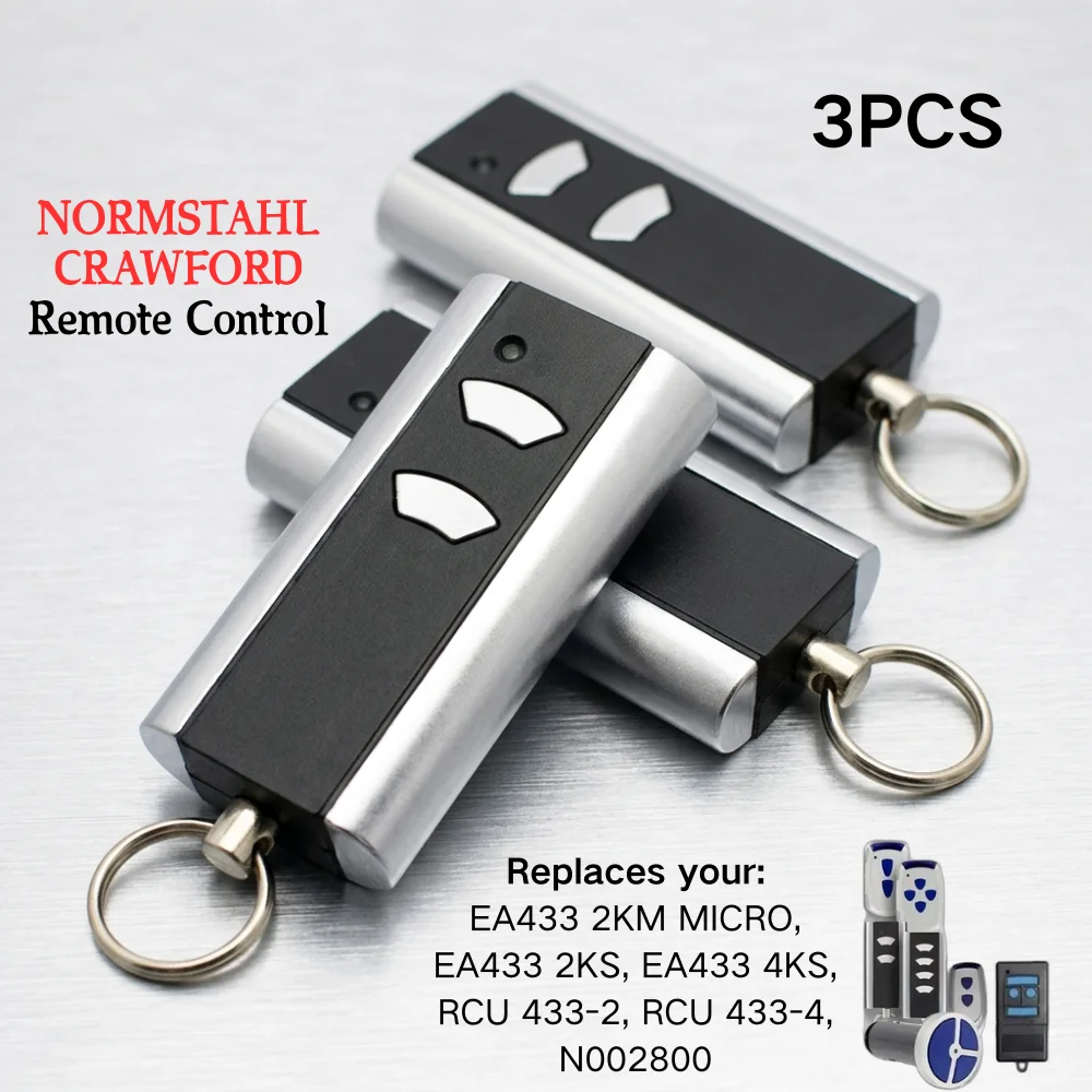 3PCS Remote Control For NORMSTAHL CRAWFORD Standard Steel T433-4 RCU 433 2K 4K EA433 2KS 4KS 2KM Micro N002800 433.92MHz Opener
3PCS Remote Control For NORMSTAHL CRAWFORD Standard Steel T433-4 RCU 433 2K 4K EA433 2KS 4KS 2KM Micro N002800 433.92MHz Opener