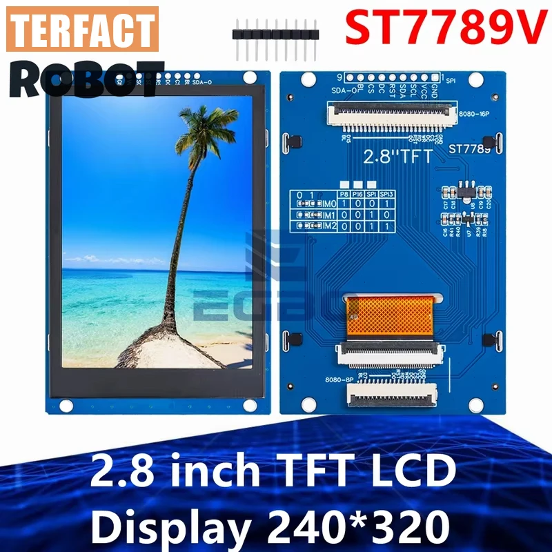 2.8 inch TFT LCD Display 240*320 Drive ST7789V Interface SPI/8/16 Bit Parallel Port Module For Arduino
2.8 inch TFT LCD Display 240*320 Drive ST7789V Interface SPI/8/16 Bit Parallel Port Module For Arduino
