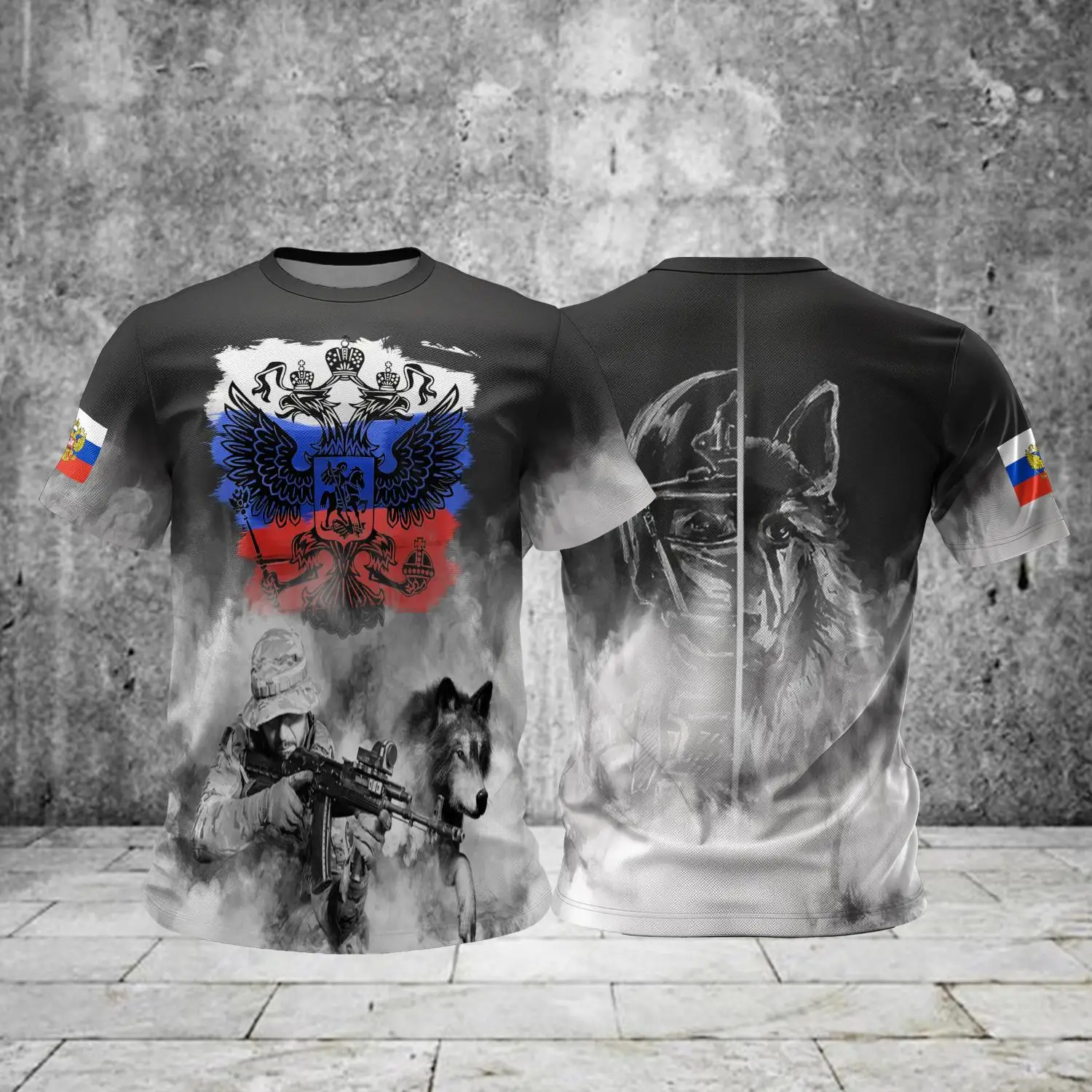 Россия Мужская футболка с военным узором и 3d принтом, повседневная футболка с круглым вырезом, мужская одежда больших размеров, модная уличная одежда с коротким рукавом
Россия Мужская футболка с военным узором и 3d принтом, повседневная футболка с круглым вырезом, мужская одежда больших размеров, модная уличная одежда с коротким рукавом