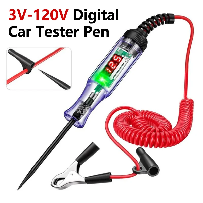 3V 120V Car Diagnostic Probe Test Pen Vehicle Circuit Tester Kit with Protective Cover for Accurate Auto Electrical Checking
3V 120V Car Diagnostic Probe Test Pen Vehicle Circuit Tester Kit with Protective Cover for Accurate Auto Electrical Checking