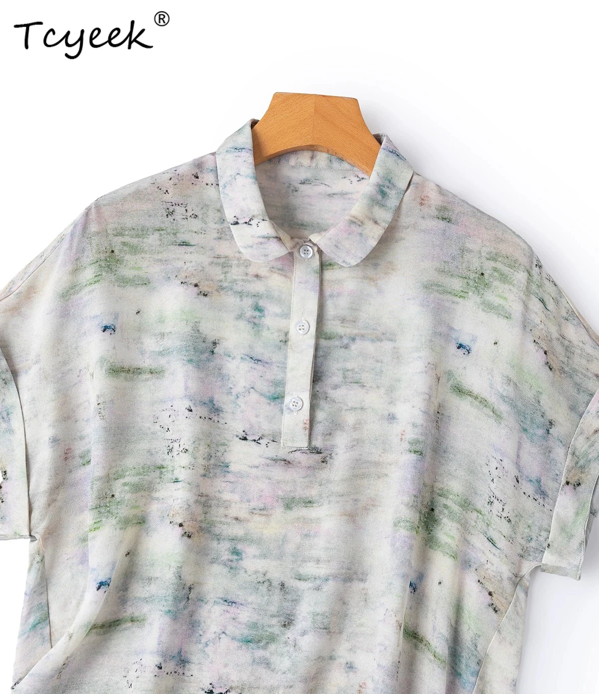 Tcyeek 100% Natural Mulberry Silk Blouses Womens Tops Elegant Shirts for Women PoloCollar Loose Fit Summer Clothes Chemise Femme
Tcyeek 100% Natural Mulberry Silk Blouses Womens Tops Elegant Shirts for Women PoloCollar Loose Fit Summer Clothes Chemise Femme