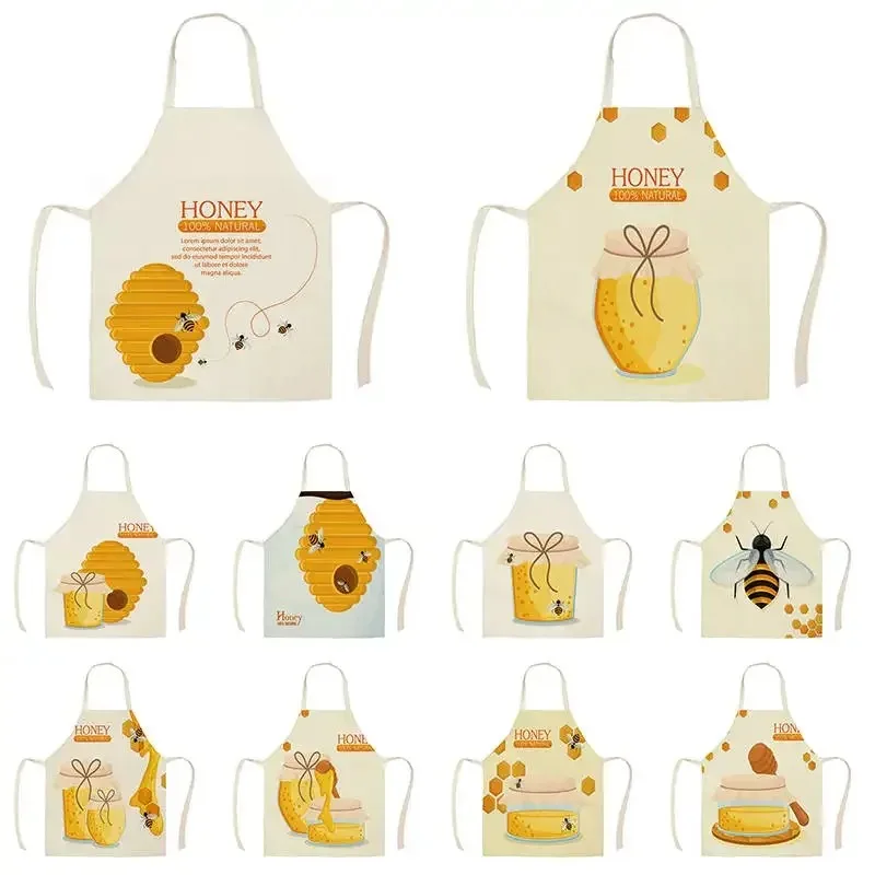 Cute Honey Bee Printed Kitchen Apron for Women Yellow Honey Jar Cooking Bib Baking Pinafore Garden Cleaning Tools Accessories
Cute Honey Bee Printed Kitchen Apron for Women Yellow Honey Jar Cooking Bib Baking Pinafore Garden Cleaning Tools Accessories