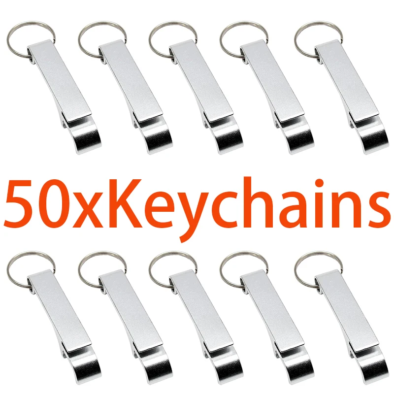 50Pcs Aluminum Beer Bottle Openers Premium Metal Keychain Bottle Opener Soda Keyring Tool for Kitchen, Music Festival, Wedding
50Pcs Aluminum Beer Bottle Openers Premium Metal Keychain Bottle Opener Soda Keyring Tool for Kitchen, Music Festival, Wedding