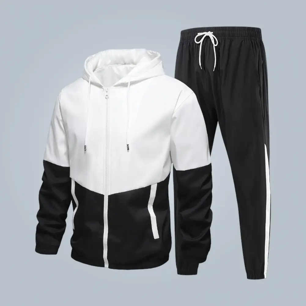 Men Sportswear Men's Hooded Sweatshirt Pants Set with Drawstring Waist Patchwork Color Design Sportswear Outfit with for Active
Men Sportswear Men's Hooded Sweatshirt Pants Set with Drawstring Waist Patchwork Color Design Sportswear Outfit with for Active