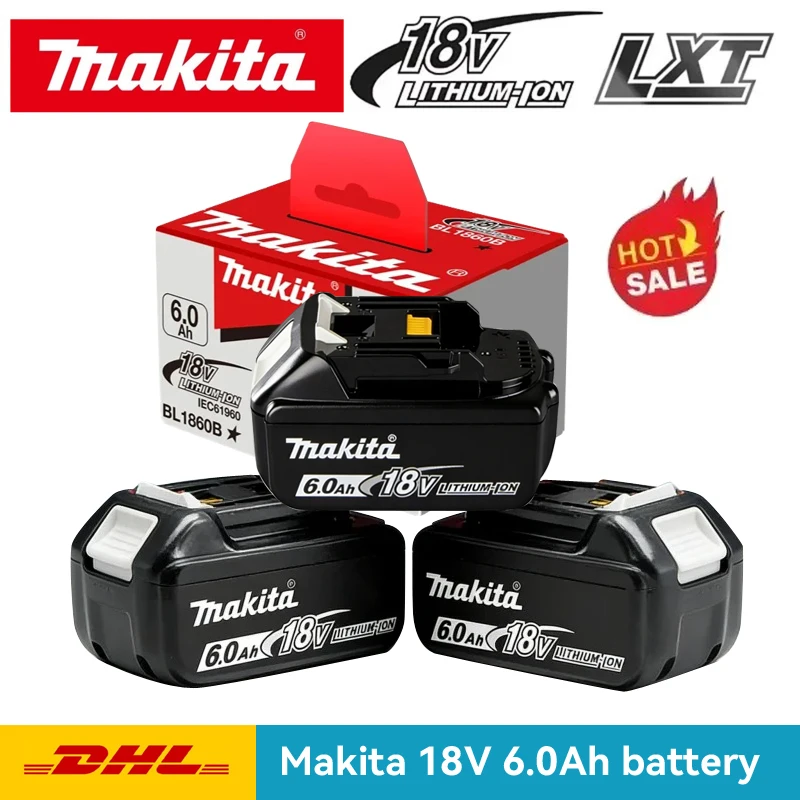 Makita BL1860 18V 6.0Ah Battery with LED Power Indicator, Extended Runtime for LXT Cordless Tools
Makita BL1860 18V 6.0Ah Battery with LED Power Indicator, Extended Runtime for LXT Cordless Tools