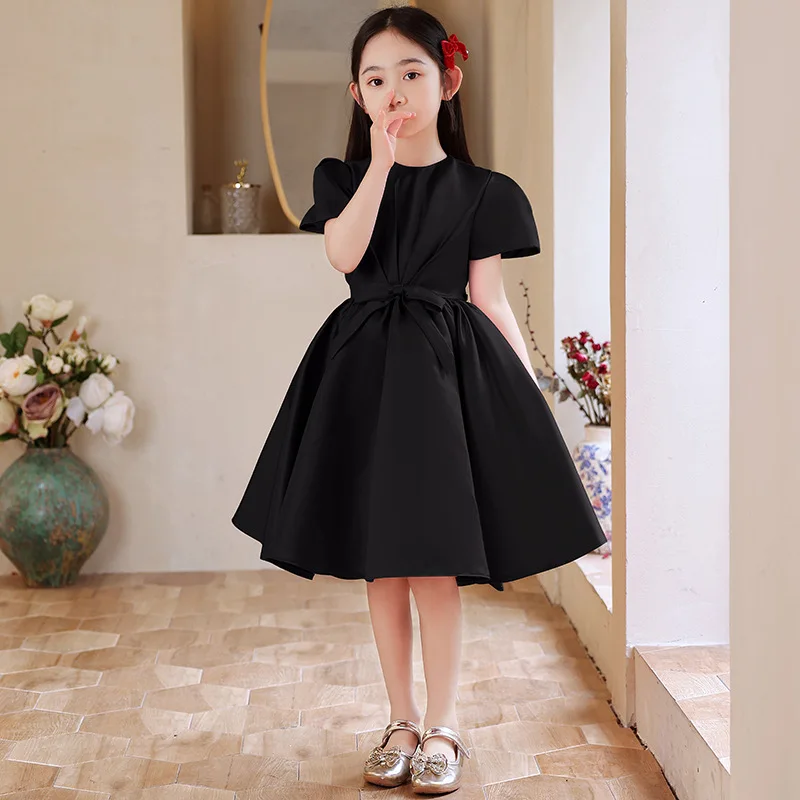 Children's Piano Performance Dress Princess Dress High-end Spring Black Girls' Formal Dress Little Host Dress
Children's Piano Performance Dress Princess Dress High-end Spring Black Girls' Formal Dress Little Host Dress