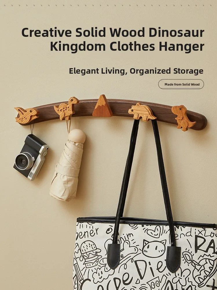 Adorable Dinosaur Wooden Coat Hook Children's Room Wall Mounted No Drilling Required Simple Design Entrance Way Coat Rack
Adorable Dinosaur Wooden Coat Hook Children's Room Wall Mounted No Drilling Required Simple Design Entrance Way Coat Rack