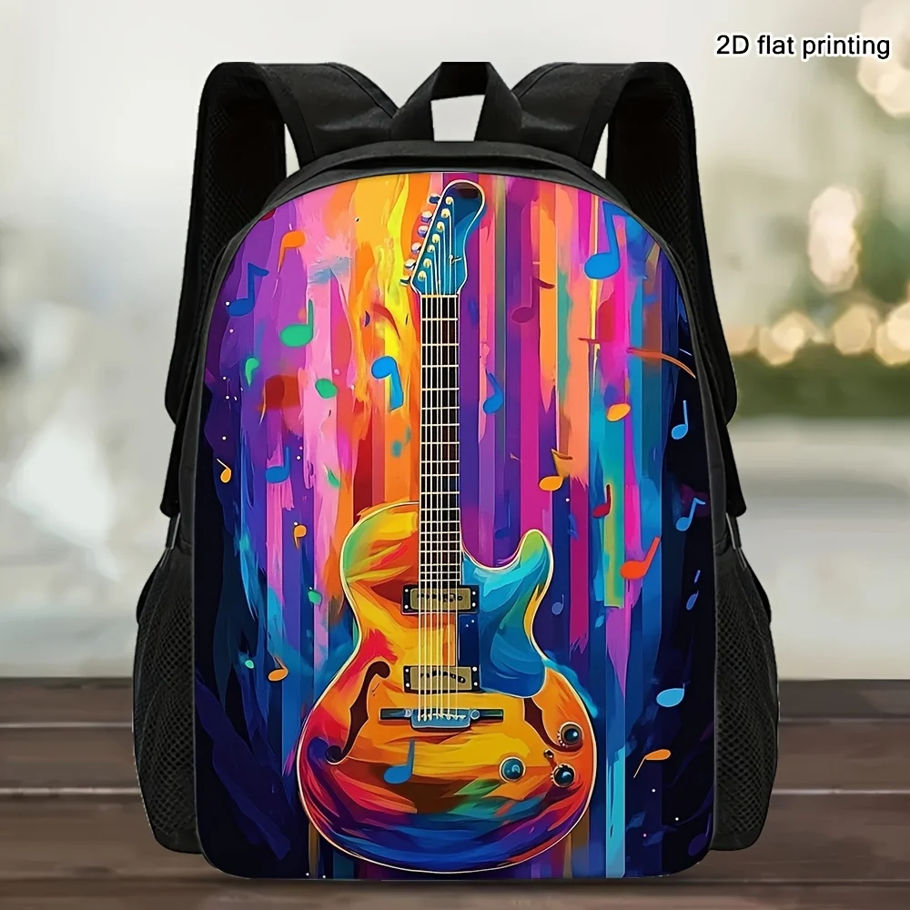 1 Guitar Pattern Backpack - Lightweight Music Lovers Daily Backpack with Washable Fabric with Adjustable Strap and Zipper
1 Guitar Pattern Backpack - Lightweight Music Lovers Daily Backpack with Washable Fabric with Adjustable Strap and Zipper