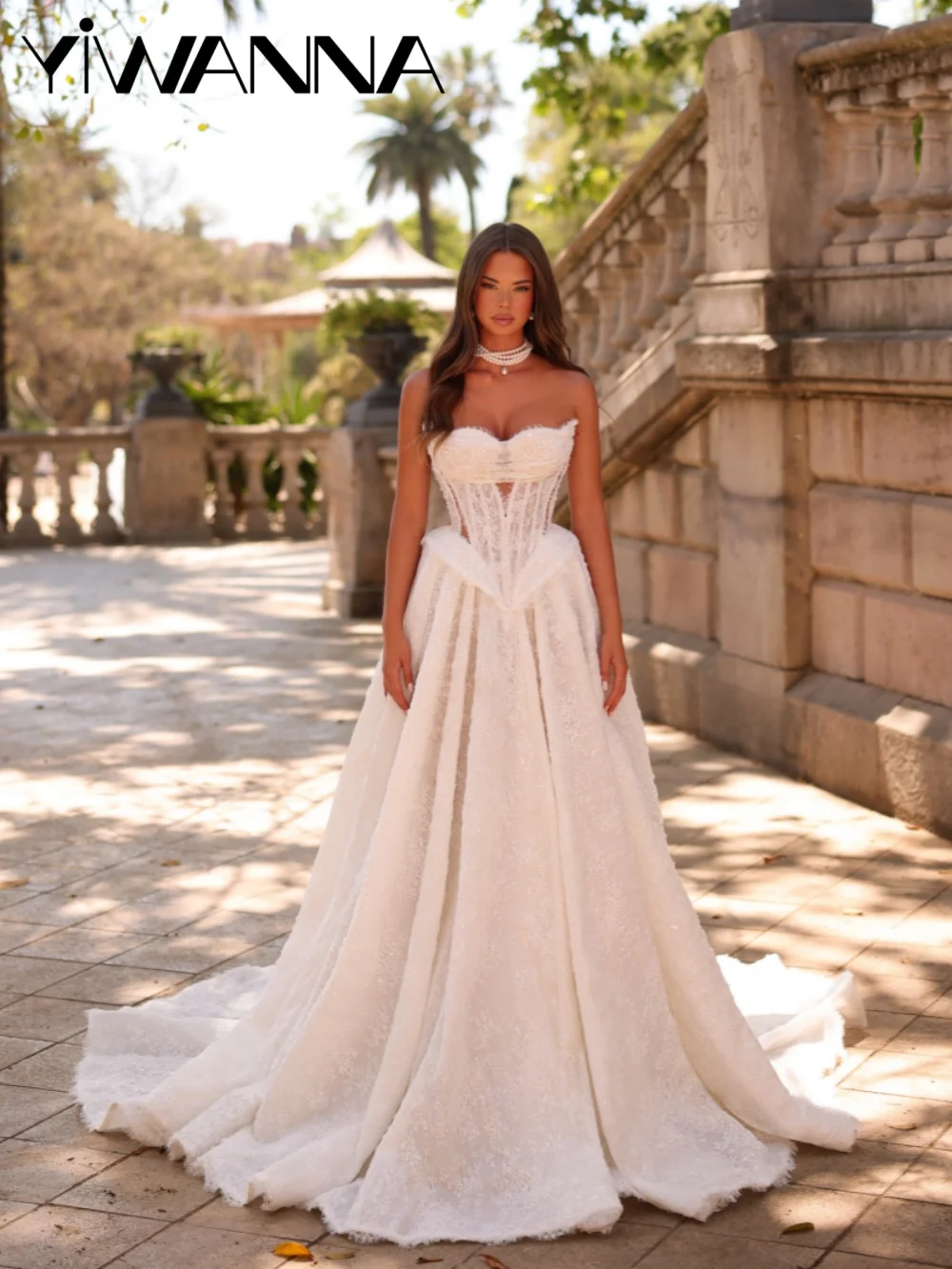 Exquisite Beaded Lace Corset Wedding Dress Elegant Strapless A-line Long Bridal Gown New Customized Charming Dresses For Bride
Exquisite Beaded Lace Corset Wedding Dress Elegant Strapless A-line Long Bridal Gown New Customized Charming Dresses For Bride