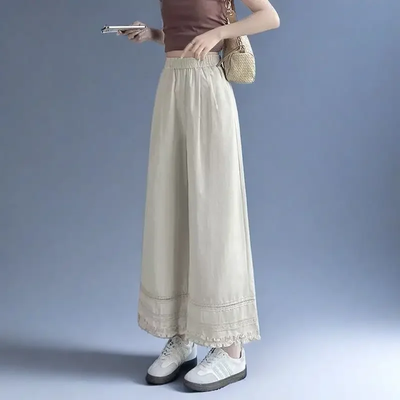 Popular Lace Wide-leg Pants Large Size Meat-covered Straight-leg Summer Clothing Niche Slim Fit Nine-point Pants for Women
Popular Lace Wide-leg Pants Large Size Meat-covered Straight-leg Summer Clothing Niche Slim Fit Nine-point Pants for Women