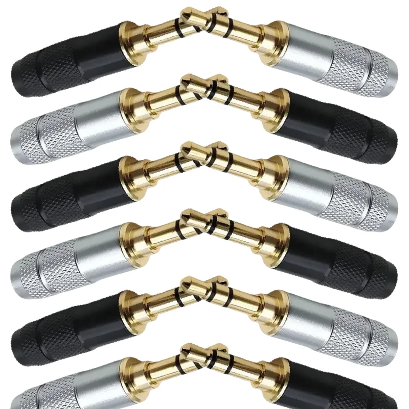 Позолоченный 3-полюсный 3,5-мм штекерный стереоаудиоразъем для пайки
Позолоченный 3-полюсный 3,5-мм штекерный стереоаудиоразъем для пайки