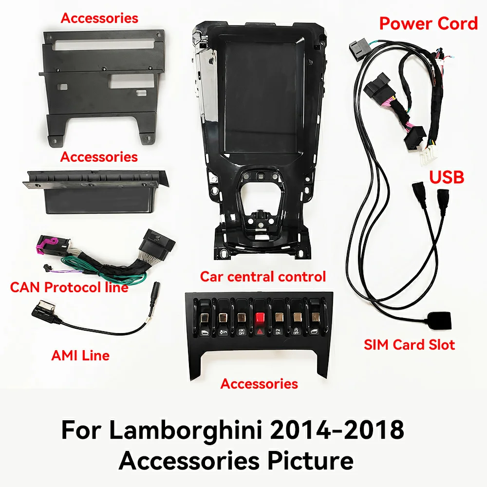 Android Auto Carplay Multimedia Player Stereo For Lamborghini Huracan 2014-2018 Car Radio GPS Navigation 10.4" Screen Head Unit
Android Auto Carplay Multimedia Player Stereo For Lamborghini Huracan 2014-2018 Car Radio GPS Navigation 10.4" Screen Head Unit