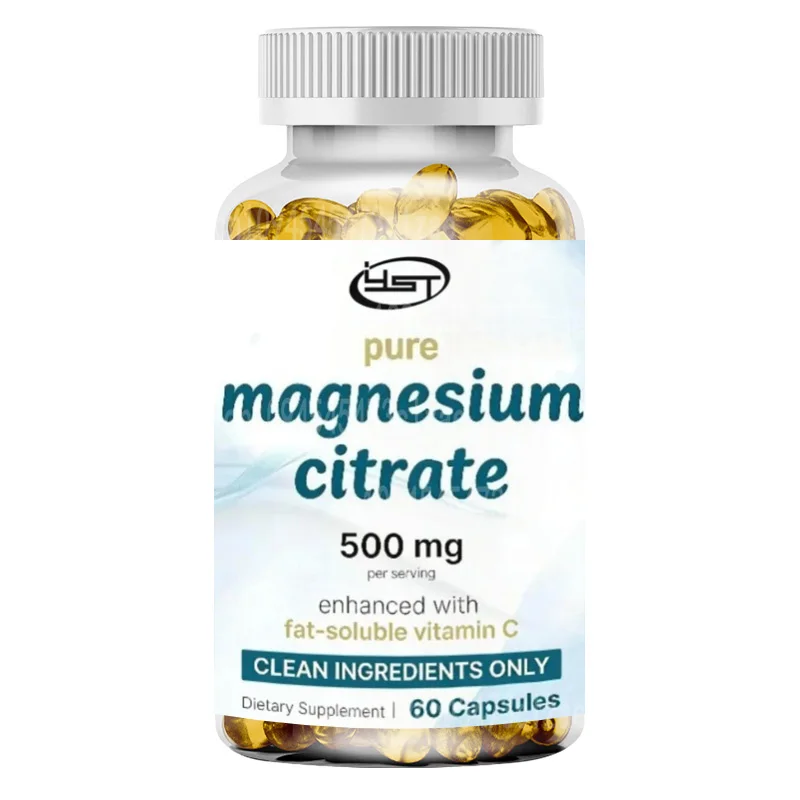 500mg Pure Magnesium Citrate Supplement Containing 60 Capsules of Fat Soluble Vitamin C Active Ingredient
500mg Pure Magnesium Citrate Supplement Containing 60 Capsules of Fat Soluble Vitamin C Active Ingredient
