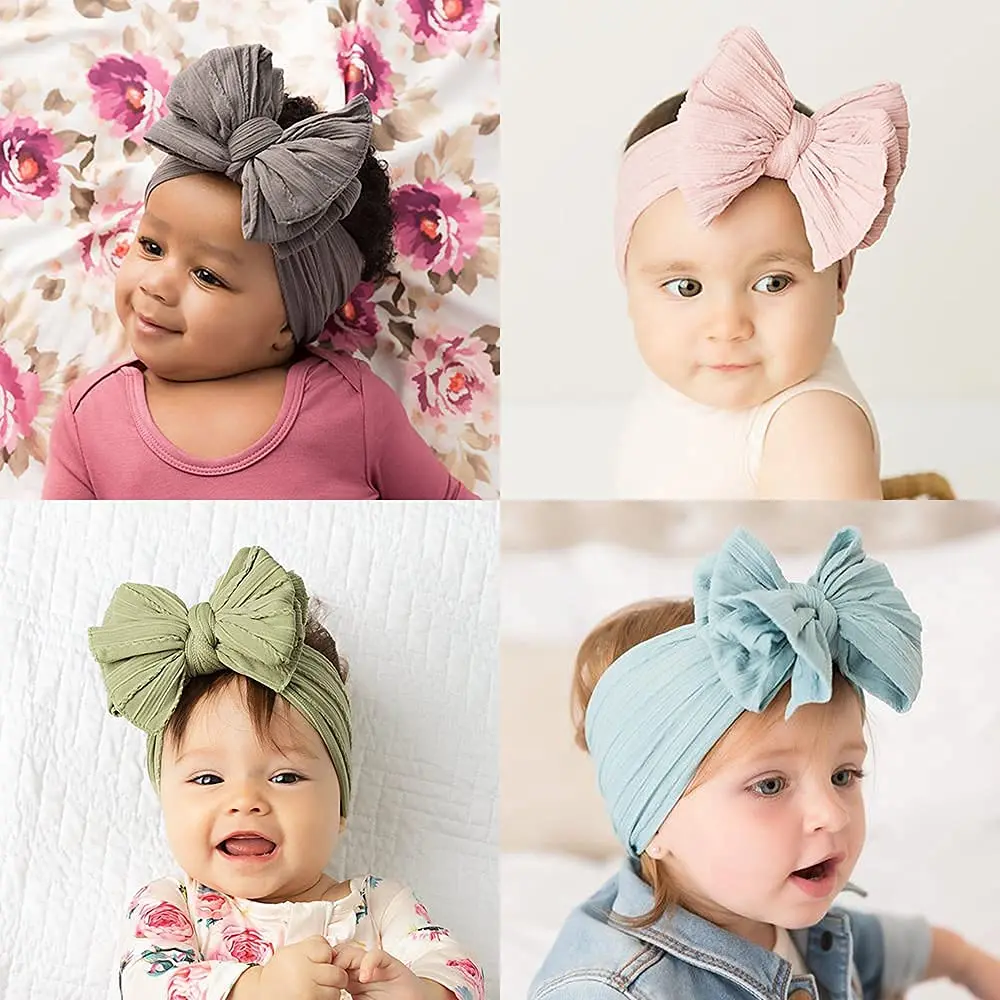 Retails Large Bows Headband For Baby Girls Newborn Elastic Hair Band Super Soft Strped Nylon Headwear Hair Accessories
Retails Large Bows Headband For Baby Girls Newborn Elastic Hair Band Super Soft Strped Nylon Headwear Hair Accessories