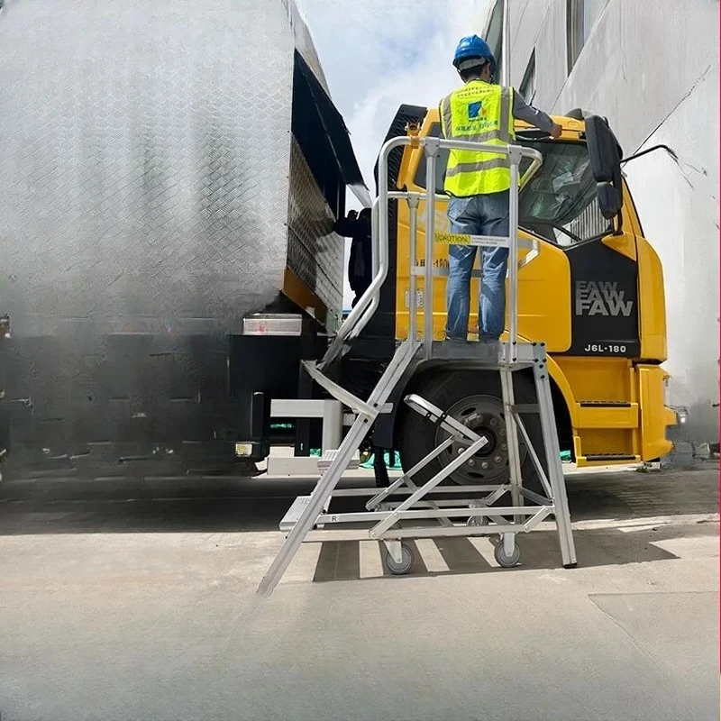 Aluminum alloy climbing platform ladder engineering ladder warehouse maintenance mobile truck scaffolding stairs
Aluminum alloy climbing platform ladder engineering ladder warehouse maintenance mobile truck scaffolding stairs