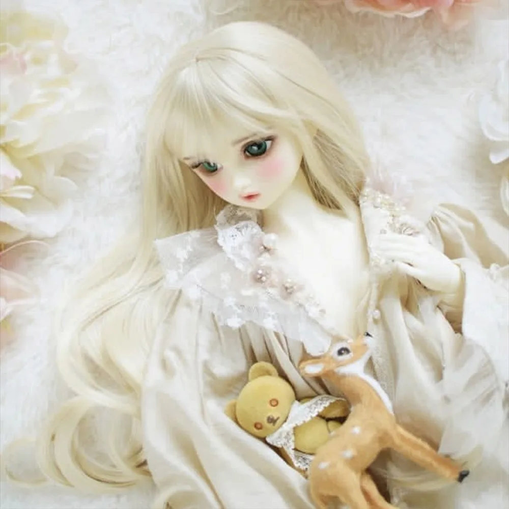 Kids Gift BJD/SD 1/6 Lolita Doll Wig Light Golden DIY Toys Long Curly Wig with Bangs Dark Brown Dress Up Girl Doll
Kids Gift BJD/SD 1/6 Lolita Doll Wig Light Golden DIY Toys Long Curly Wig with Bangs Dark Brown Dress Up Girl Doll
