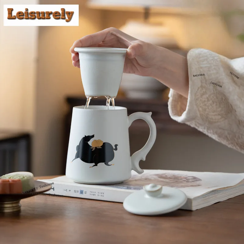 450ml Bluish White Horse Filter Tea Separator Cup Zen Tea Mug With Infuser Handgrip Cups Tea Brewing Office Water Cup Decoration
450ml Bluish White Horse Filter Tea Separator Cup Zen Tea Mug With Infuser Handgrip Cups Tea Brewing Office Water Cup Decoration