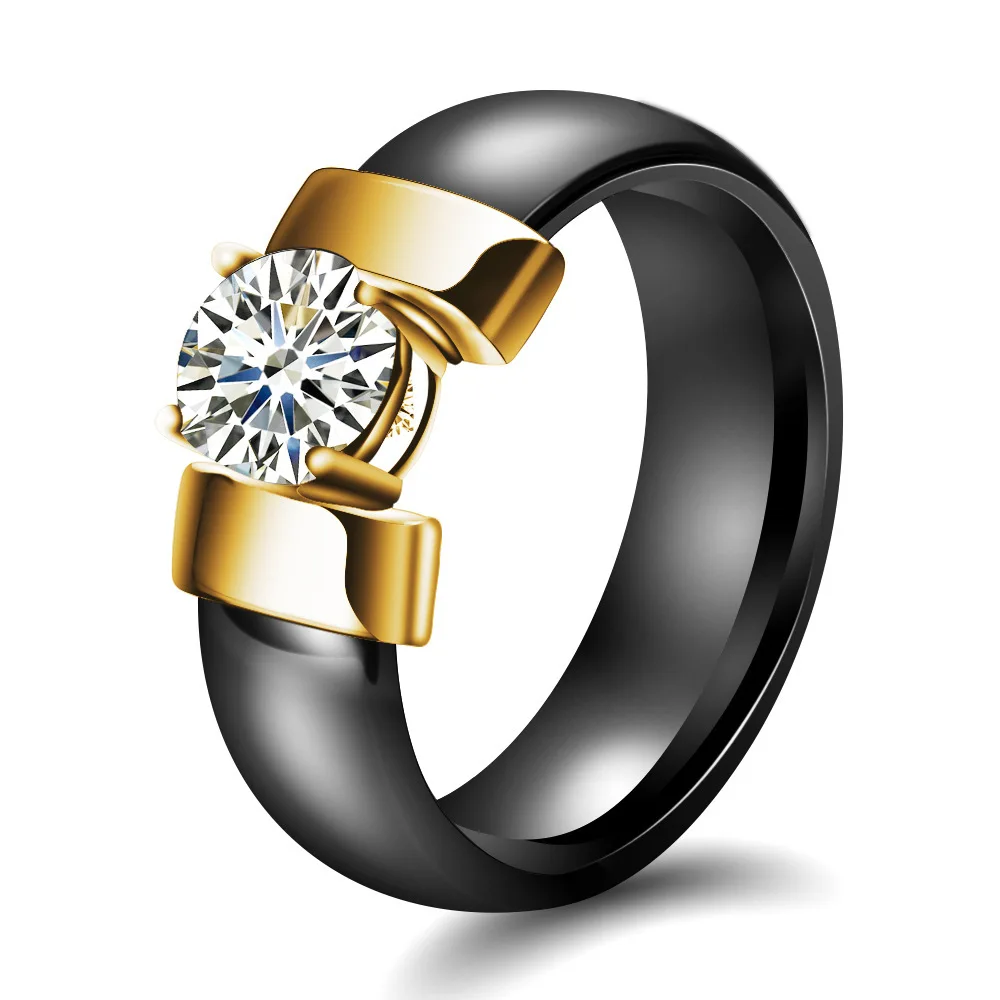 Ceramic Engagement Ring For Women Round 0.8ct Zircon
Ceramic Engagement Ring For Women Round 0.8ct Zircon