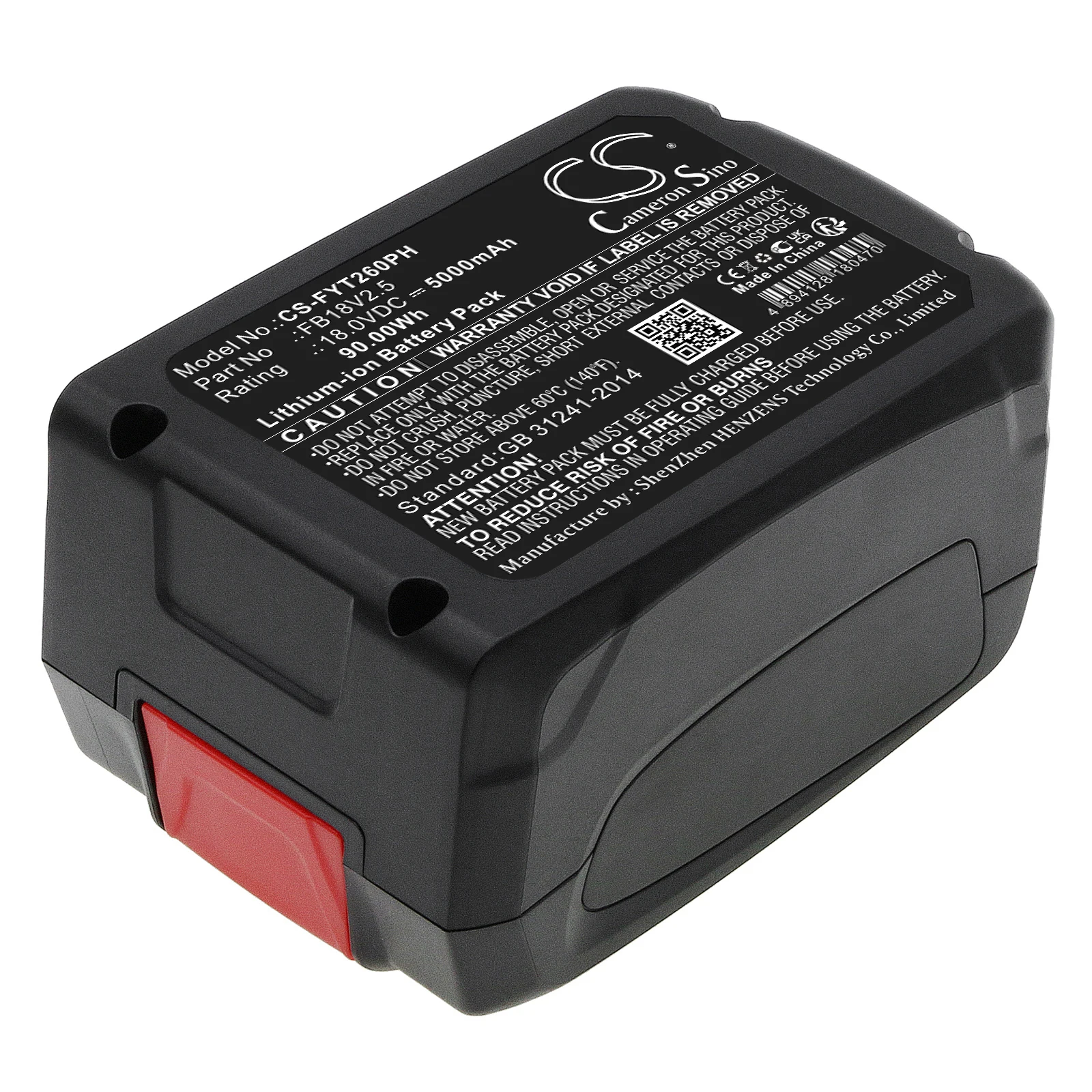 CS Replacement Battery for Flymo UltraTrim 260,EasiCut 450,UltraReach 420,EasiTrim 250,UltraCut 50 PN:FB18V2.5 5000mAh / 90Wh
CS Replacement Battery for Flymo UltraTrim 260,EasiCut 450,UltraReach 420,EasiTrim 250,UltraCut 50 PN:FB18V2.5 5000mAh / 90Wh