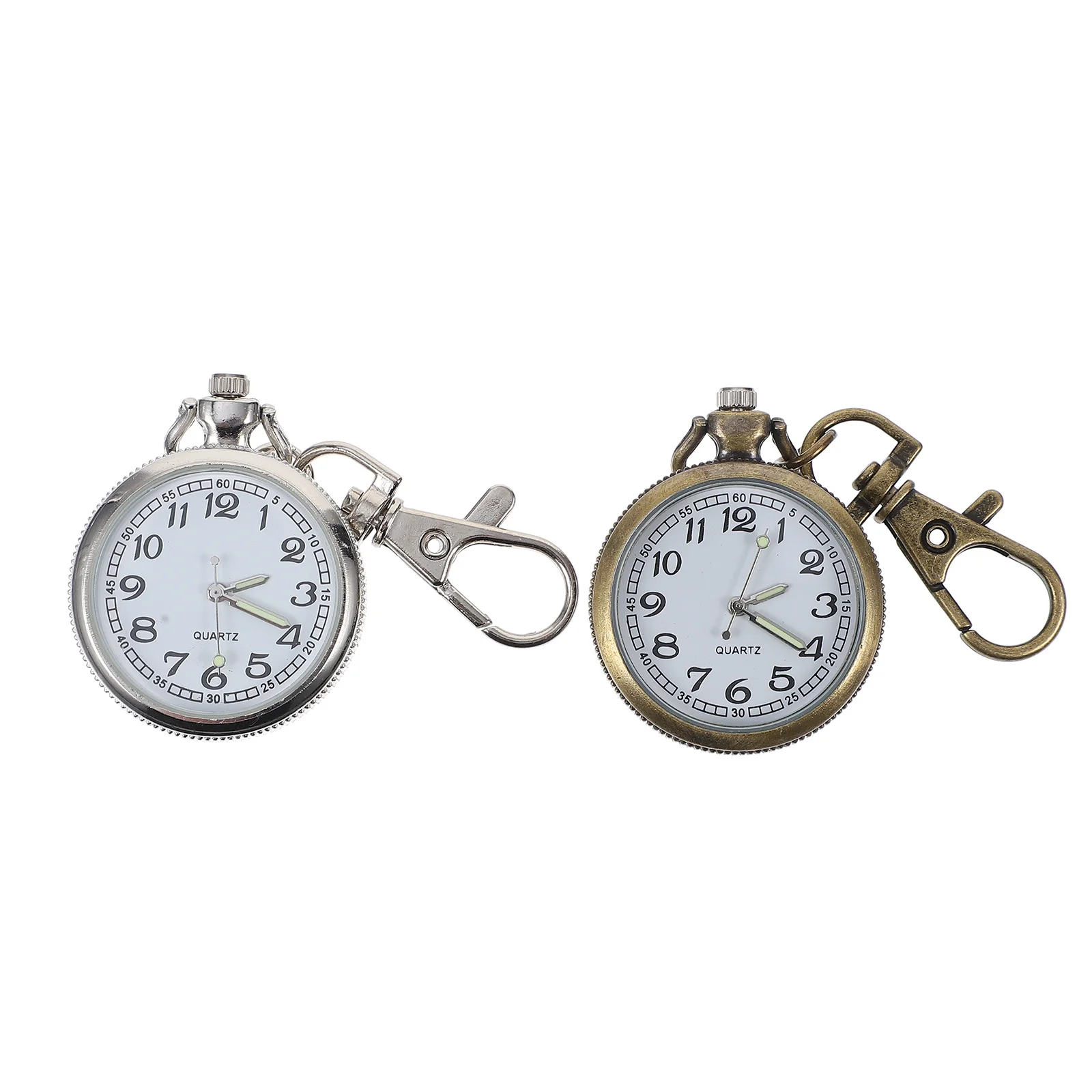 2Pcs Vintage Pocket Watch Keyring with Clasp Detachable Chain for Wallet Bag Charm Nursing Accessory Pocket Watch Keychain
2Pcs Vintage Pocket Watch Keyring with Clasp Detachable Chain for Wallet Bag Charm Nursing Accessory Pocket Watch Keychain