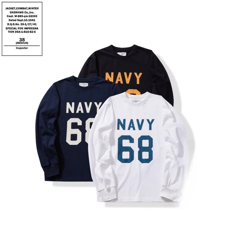 Японская футболка унисекс в стиле ретро с длинным рукавом, плотная (280 г), с принтом 68 букв, модный бренд, для колледжа
Японская футболка унисекс в стиле ретро с длинным рукавом, плотная (280 г), с принтом 68 букв, модный бренд, для колледжа