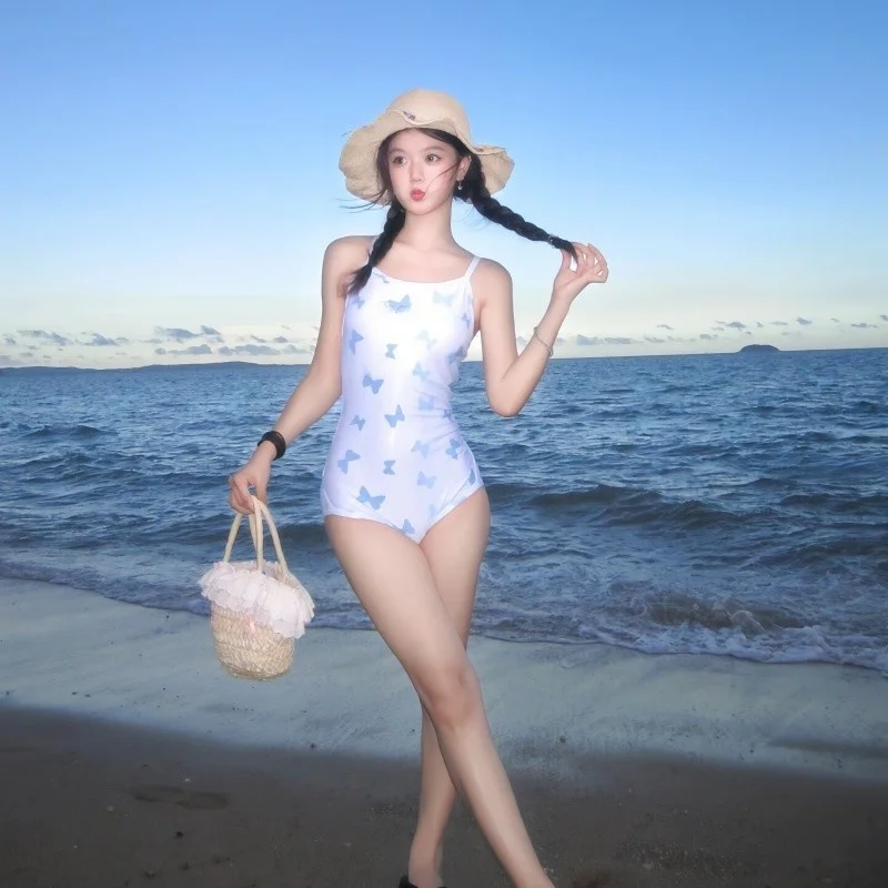 Blue Print One-Piece Swimsuit Women's Swimming Suit Cute Cartoon Slimming Loli Sweet Girl Speed Training Swimwear
Blue Print One-Piece Swimsuit Women's Swimming Suit Cute Cartoon Slimming Loli Sweet Girl Speed Training Swimwear