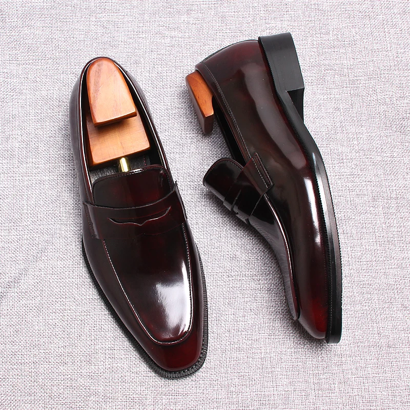 HNXC Genuine Leather Mens Loafers Slip-on Dress Shoes Party Wedding Formal Shoe Black Burgundy Casual Business Oxford Shoes Men
HNXC Genuine Leather Mens Loafers Slip-on Dress Shoes Party Wedding Formal Shoe Black Burgundy Casual Business Oxford Shoes Men