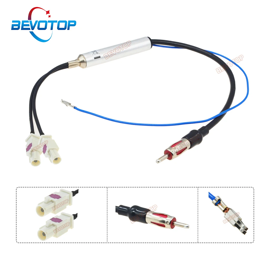 BEVOTOP Dual/ 2 x Fakra B Male Plug to DIN Plug Car Radio Antenna AM/FM Audio Radio Signal Amplifier Jumper Aerial Adapter Cable
BEVOTOP Dual/ 2 x Fakra B Male Plug to DIN Plug Car Radio Antenna AM/FM Audio Radio Signal Amplifier Jumper Aerial Adapter Cable