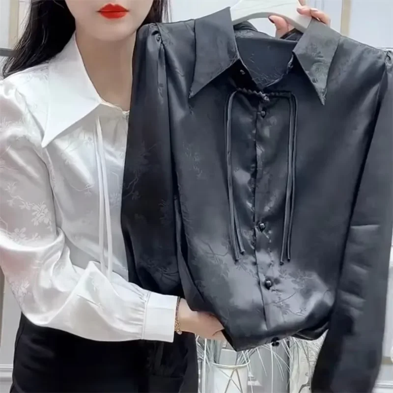 2026 Spring Summer White New Chinese Shirt Women's Design Fashion Office Ladies Loose Retro Long Sleeve Elegant Shirt Tops
2026 Spring Summer White New Chinese Shirt Women's Design Fashion Office Ladies Loose Retro Long Sleeve Elegant Shirt Tops