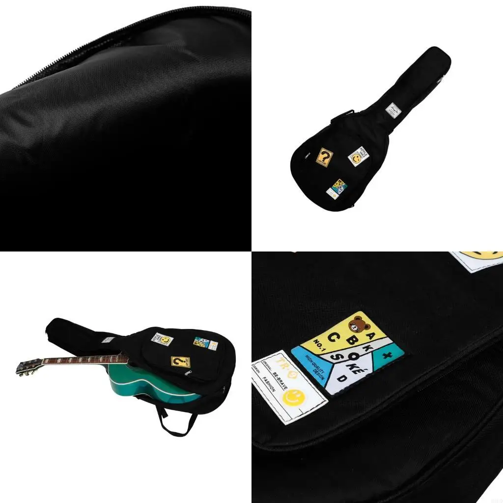 Protective Guitar Case for 41 Inch Acoustic Guitars Adjustable Shoulder Strap 69HD