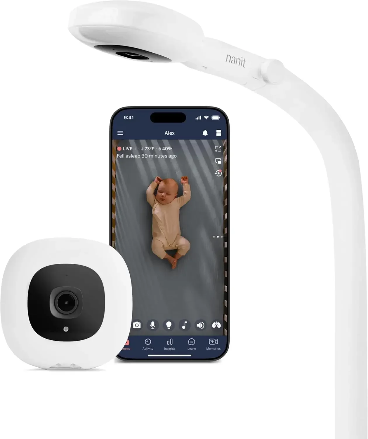 Pro Smart Baby Monitor - 1080p Wi-Fi Video Camera, 2-Way Audio, See Your Baby from Anywhere, Sound/Motion/Cry Notifications, Nig
Pro Smart Baby Monitor - 1080p Wi-Fi Video Camera, 2-Way Audio, See Your Baby from Anywhere, Sound/Motion/Cry Notifications, Nig