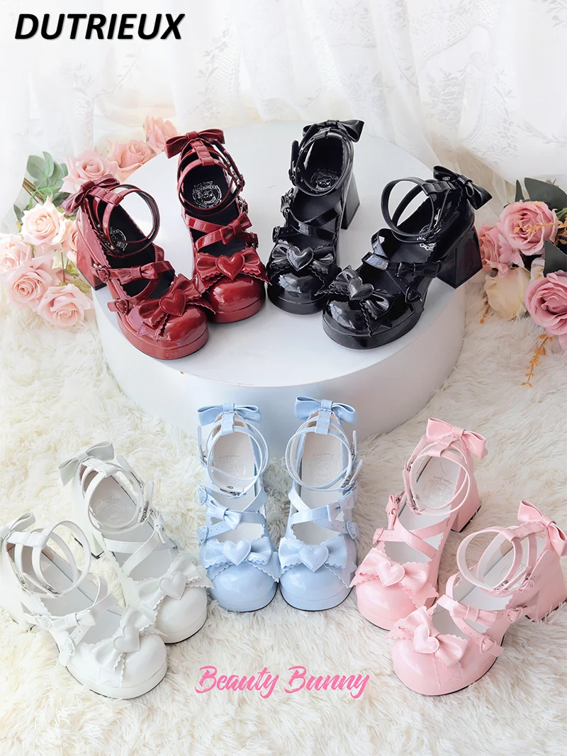 Women's Lolita Shoes 2024 New Japanese Style Fashion Summer Sweet Cute High Heel Round Head Ladies Elegant Leather Pumps
Women's Lolita Shoes 2024 New Japanese Style Fashion Summer Sweet Cute High Heel Round Head Ladies Elegant Leather Pumps