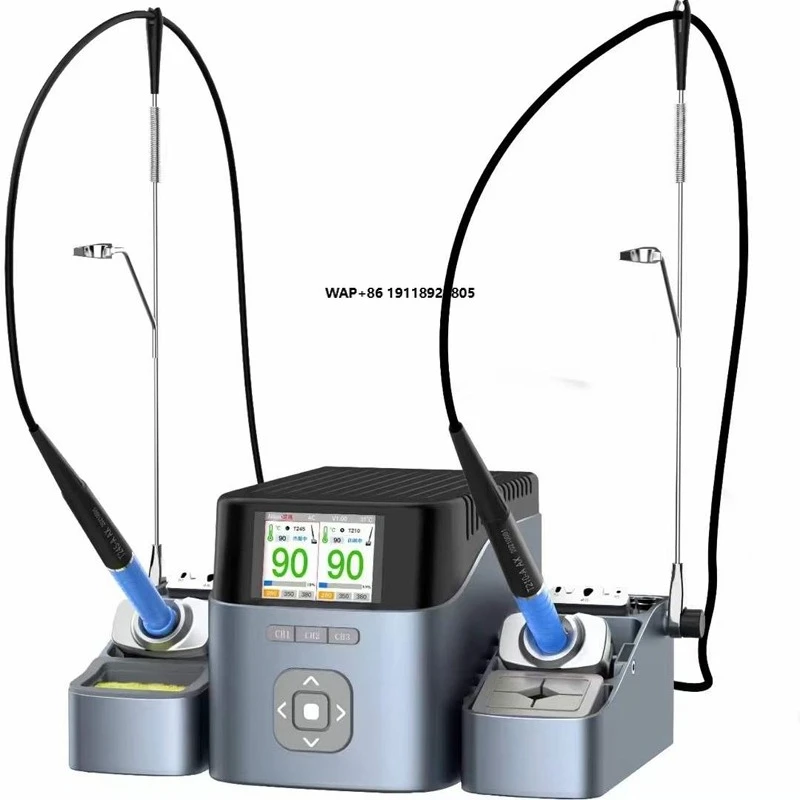 T420D Intelligent Double Welding Station with Handle Seat T245 T210 T115 Welding Handle Iron Tips for PCB BGA Repair
T420D Intelligent Double Welding Station with Handle Seat T245 T210 T115 Welding Handle Iron Tips for PCB BGA Repair