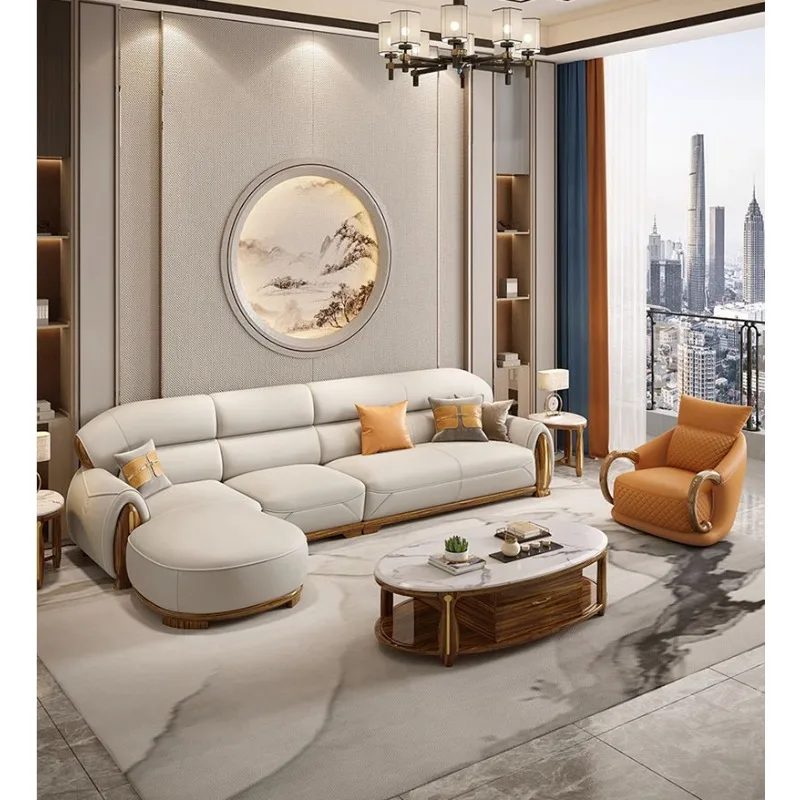 Leather sofa first layer cowhide modern small apartment living room solid wood corner princess
Leather sofa first layer cowhide modern small apartment living room solid wood corner princess