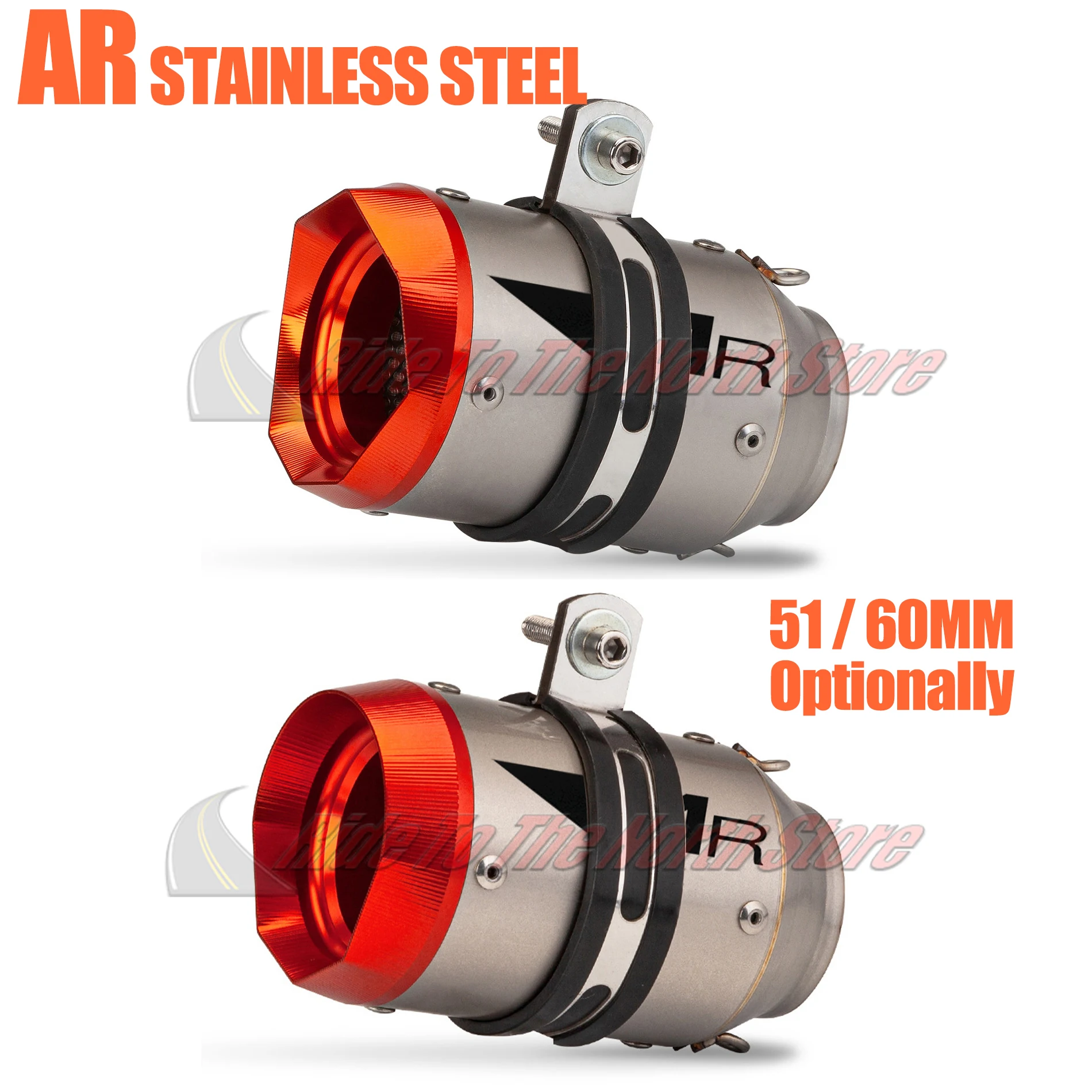 for Kawasaki250-1000 MT0709 GSX250R ZX6R S1000RR R3R6 DUKE390 CB300R Etc Orange tip AR Exhaust Muffler Escape With DB-Killer
for Kawasaki250-1000 MT0709 GSX250R ZX6R S1000RR R3R6 DUKE390 CB300R Etc Orange tip AR Exhaust Muffler Escape With DB-Killer